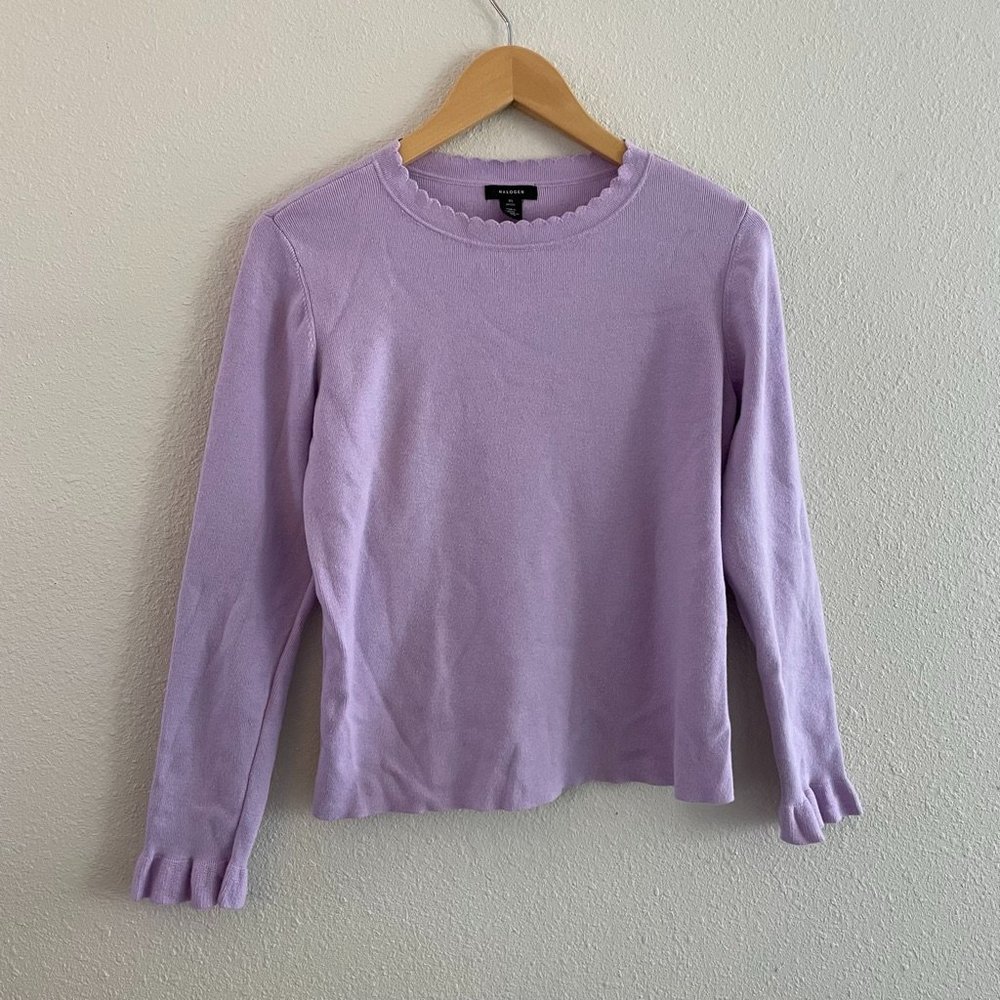 Halogen, Purple MP Long Sleeve Sweater